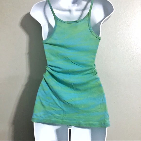 C&C California Green & Blue Tie Dye Racerback Tank - Picture 2 of 4
